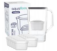 Filtro acqua caraffa plastica 2,5 L con 10 cartucce AquaFloow J-MAXI nero