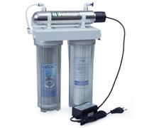 FILTRO ACQUA LAMPADA UVC 6W 3 STADI SISTEMA FILTRAZIONE CARTUCCE CARBONI ATTIVI