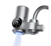 Filtro Acqua Rubinetto,con indicatore LED,UV luce Blu Filtro Casa Cucina,Filtro Calcare Rubinetto,Depuratore Acqua Rubinetto, Riduce Sabbia, Piombo, Cloro e Cattivo Gusto