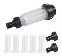 Filtro acqua tubo da giardino 3/4 pollici prefiltro set con 6 filtri e 2 adattatori rapidi per idropulitrici ad alta pressione, pompa da giardino per camper compatibile con Gardena