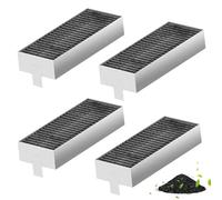 Filtro ai carboni attivi, 4 pezzi, 193 x 75 x 35 mm, filtro cappa aspirante per Bosch HEZ9VRCR0, per Siemens Studioline HZ9VRCR0, per Gaggenau CA282111, per Neff Z821VR0, per Constructa CZ9VRCR0