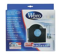 Filtro ai carboni attivi, rettangolare, rotondo, 205 x 215 mm, cappa aspirante originale Whirlpool Bauknecht Wpro 48400008581 CHF303, antibatterica, anche per Indesit C00307667 Model 303 con