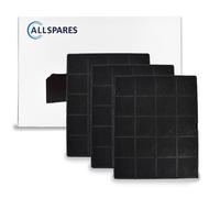 Filtro al carbone AllSpares (3 pezzi) per cappe aspiranti adatte per Airforce AF