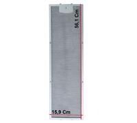 JCSPARES® - Filtro alluminio metallo antigrasso 15,9 x 56,1 Cm per cappa da cucina aspirante compatibile con Tecnowind Elica Faber ed altri