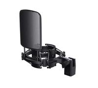 Filtro anti-vibrazione con supporto per microfono per microfoni AT2020 AT2035 AT2050 con meccanismo bloccaggio sicuro Supporto antiurto per microfono