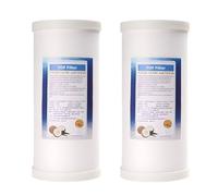 Filtro anticalcare composito da 10 pollici, 2 cartucce di ricambio al carbone, per uso domestico, camper, ecc., 10" x 4,5", 1 micron