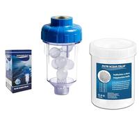 Filtro Anticalcare per Lavatrice e Lavastoviglie + Ricariche di Polifosfato da 1,5 kg (10 ricariche) Attacchi in ottone 3/4"