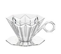 Filtro antigoccia per caffè, riutilizzabile, adatto per la casa, materiale: PCTG, contatto alimentare, privo di odori e da usare (trasparente)