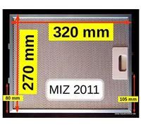 Filtro antigrasso in metallo 320 x 270 (ad esempio per Respekta MIZ 2011, PKM MF02)