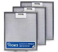 FILTRO ANTIGRASSO METALLO 3 PEZZI RICAMBIO WHIRLPOOL BAUKNECHT