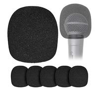 Filtro Antispruzzo per Parabrezza in Schiuma per Microfono a Sfera - Custodia in Schiuma da 6 pezzi per Microfoni Portatili per Ridurre i Rumori del Vento di Plush da YOUSHARES