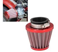 Filtro Aria 46 mm,Filtro Aria Universale Moto in Alluminio per Dirt Bike Pit Bike Scooter ATV Carburatore-Rosso
