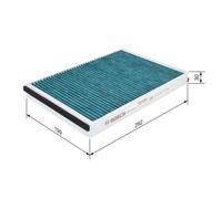 Filtro Aria Abitacolo Bosch 0986628532 Filtro+ per Gmc Opel Vauxhall Chevrolet