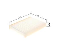 Filtro Aria Abitacolo Bosch 1987435082 per Fiat Nissan Renault