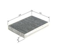 Bosch R5548 - Filtro abitacolo ai carboni attivi