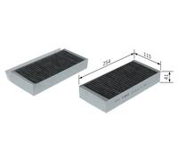 Bosch Filtro abitacolo 1 987 435 618 – ai carboni attivi – per Mercedes-Benz