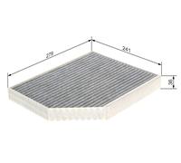Filtro aria abitacolo BOSCH AUDI A4 B8 (8K2) 1.8 TFSI 1 987 432 369
