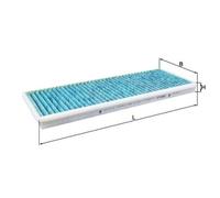 Filtro Aria Abitacolo Mahle LAO 45 Caremetix® per Audi VW Cupra