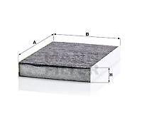 MANN-FILTER filtro abitacolo CUK25003 carboni attivi 250x180x35 mm