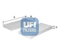 UFI Filters, Filtro Abitacolo Antipolline 53.108.00, Filtro Abitacolo per Ricambio, Adatto a Auto, Applicabile su Diversi Modelli Honda CR-V, Civic VII, Element, FR-V