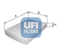 UFI Filters, Filtro Abitacolo Antipolline 53.150.00, Filtro Abitacolo per Ricambio, Adatto a Auto, Applicabile su Diversi Modelli Chrysler, Dodge, Fiat, Jeep, Lancia