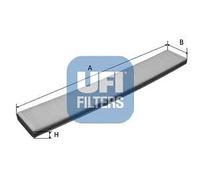 UFI Filters, Filtro Abitacolo Antipolline 53.158.00, Filtro Abitacolo per Ricambio, Adatto a Auto, Applicabile su Diversi Modelli BMW 3, X3