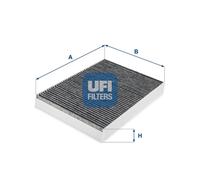 UFI Filters, Filtro Abitacolo ai Carboni Attivi 54.293.00, Filtro Abitacolo per Ricambio, Adatto a Auto, Applicabile su Diversi Modelli Volvo