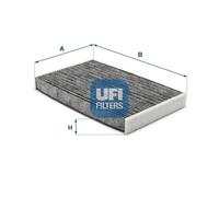 UFI Filters, Filtro Abitacolo ai Carboni Attivi 54.319.00, Filtro Abitacolo per Ricambio, Adatto a Auto, Applicabile su Diversi Modelli come Citroen, Opel e Vuxhall