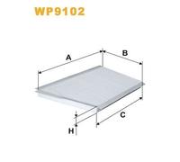 WP9102 WIX FILTERS FILTRO ABITACOLO FIBRA MCD C (W203) 03>