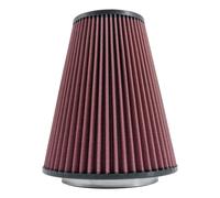 Simoni Racing FSR/UU Filtro Aria Biconico Universale in Cotone Rosso Lavabile, Ingresso Fisso 125 mm, Altezza 230 mm Larghezza 195 mm, Calotta Nera, per Aspirazione Diretta Motori