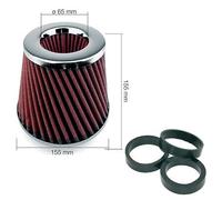 Simoni Racing Filtro Aria Universale Biconico Elicoidale con Anelli Adattatori