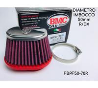 FILTRO ARIA BMC ASPIRAZIONE DIRETTA 50mm IMBOCCO DECENTRATO A DESTRA OVALE