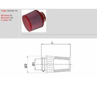 Filtro Aria BMC Universale Conico Ø66Mm X 110Mm Per Moto Ricambi