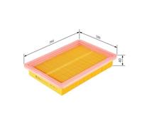 Filtro Aria Bosch 1457433073 per Gmc Hyundai