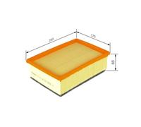 Bosch Filtro Aria per Auto S3098 - Trattiene le particelle solide all'esterno della presa d'aria - Resistente all'umidità ed altamente resistente alla trazione