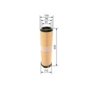 Filtro Aria Bosch 1457433333 per Mercedes Benz Mercedes Benz