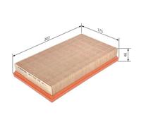 Bosch Filtro aria 1 457 433 797 – Trattiene particelle solide, resistente all'umidità