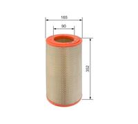 Filtro aria Bosch per 1 457 433 332