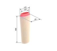 Filtro aria BOSCH per ALPINA D10 (E39) 3.0 D Biturbo 1 457 433 589