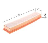 Filtro aria BOSCH per CITROËN BERLINGO Furgons/minivens (B9) 1.6 1 457 433 337