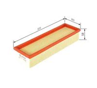 Filtro aria Cartuccia filtro 1 457 433 260 BOSCH per RENAULT LAGUNA I ESPACE III