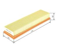 Filtro aria Cartuccia filtro 1 457 433 592 BOSCH per PEUGEOT CITROËN
