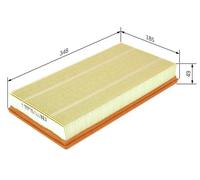 Filtro aria Cartuccia filtro 1 457 433 642 BOSCH per VOLVO 850 850 Familiare S70