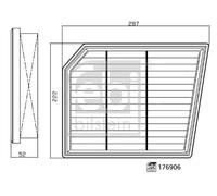Filtro aria Cartuccia filtro 176906 FEBI BILSTEIN per MINI BMW