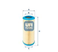 Filtro aria Cartuccia filtro 27.341.00 UFI per FIAT LANCIA
