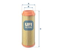 UFI Filters, Filtro Aria 27.512.00, Filtro Aria per Ricambio, Adatto ad Macchine Agricole, Applicabile su Diversi Modelli come BobCat, Hako, Holder, Lindner, Reform