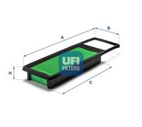 Filtro aria Cartuccia filtro 30.232.00 UFI per HONDA JAZZ II