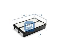 UFI 30.280.00 Filtro aria per HYUNDAI TUCSON (JM) per KIA SPORTAGE (JE, KM)