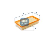 UFI 30.391.00 Filtro aria per OPEL AGILA (B) (H08) per SUZUKI SWIFT III (MZ, EZ)