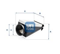 Filtro aria Cartuccia filtro 30.B87.00 UFI per MERCEDES-BENZ INFINITI